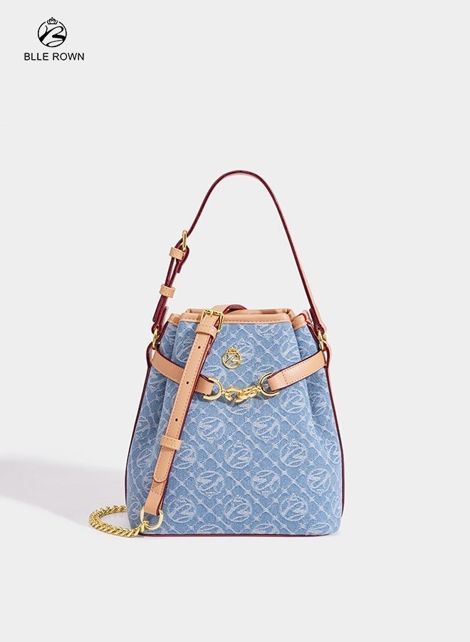 BLLE ROWN Luxury Women Handbag Elegant Ladies Bag with Golden Lock Shoulder and Crossbody Tote Bags for Ladies for Work Travel and Holiday - Image 1
